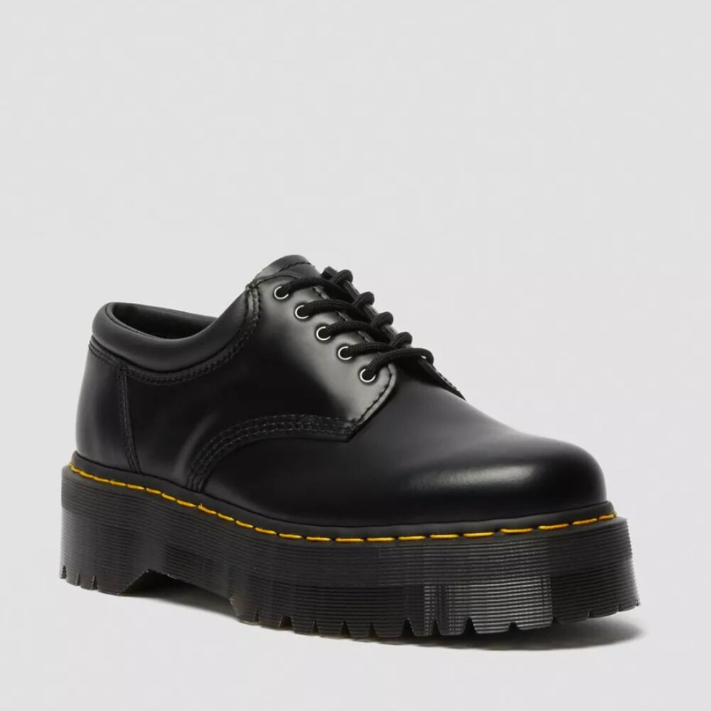 Dr Marten Black Platform Oxford Shoes